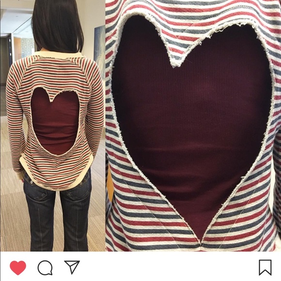 ♥️ cute heart-shaped cutout sweatshirt - Picture 2 of 8